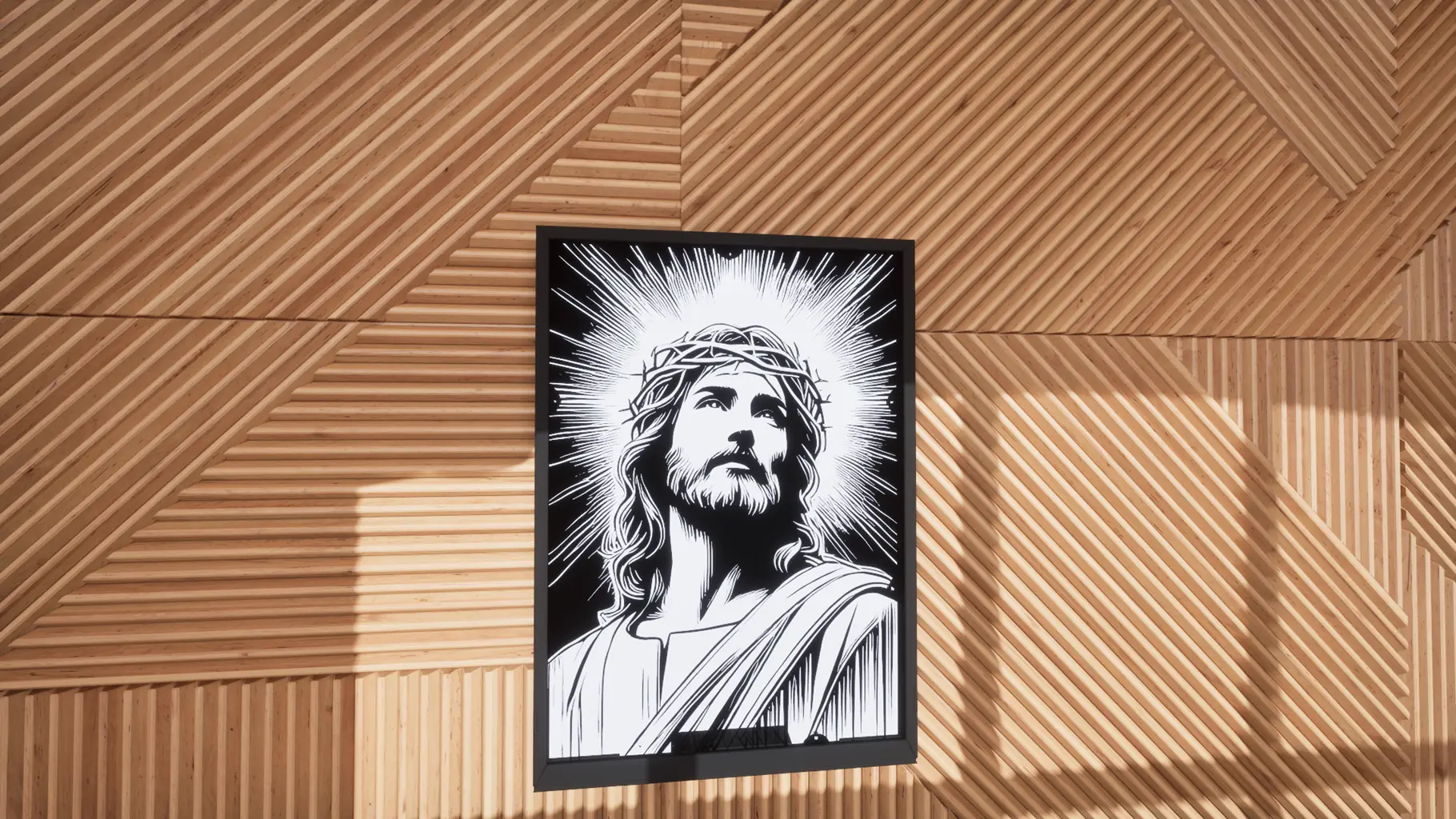Quadro Iluminado: Paixão de Cristo - Imagem 1